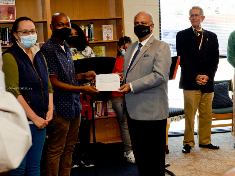 Rotary International President Shekhar Mehta visit to Williston Middle School, Wilmington, NC
